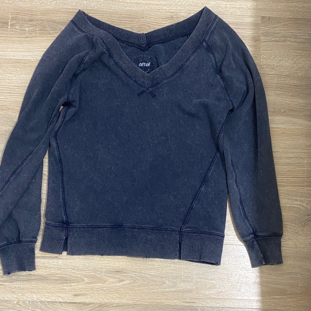Aerie Dark Blue Knit Top